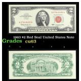 1963 $2 Red Seal United States Note Grades Select