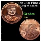 1oz .999 Fine Copper Bullion Round - Donald Trump
