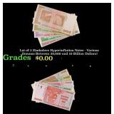 Lot of 5 Zimbabwe Hyperinflation Notes - Various D