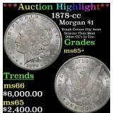 1878-cc Morgan Dollar $1 ms65+ SEGS