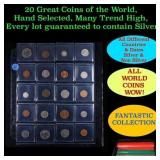 20 Great Coins of the World, hand selected, many t