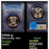 1996-p Kennedy Half Dollar 50c ms67 PCGS