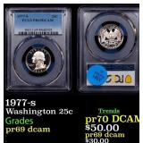 1977-s Proof Washington Quarter 25c pr69 dcam PCGS