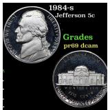 1984-s Proof Jefferson Nickel 5c Grades GEM++ Proo