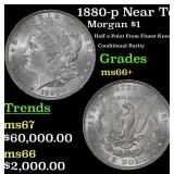 1880-p Morgan Dollar Near Top Pop! $1 ms66+ SEGS
