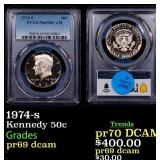 1974-s Proof Kennedy Half Dollar 50c pr69 dcam PCG