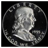 ***Major Highlight*** 1955 Proof Franklin Half Dol