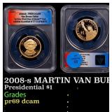 2008-s MARTIN VAN BUREN Proof Presidential Dollar