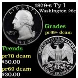 1979-s Ty I Proof Washington Quarter 25c Grades GE