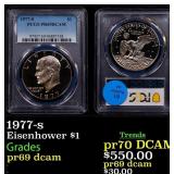 1977-s Proof Eisenhower Dollar $1 pr69 dcam PCGS