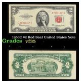 1953C $2 Red Seal United States Note Grades vf++