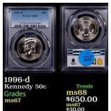 1996-d Kennedy Half Dollar 50c ms67 PCGS