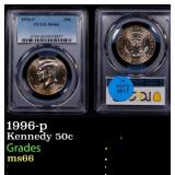 1996-p Kennedy Half Dollar 50c ms66 PCGS