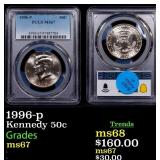 1996-p Kennedy Half Dollar 50c ms67 PCGS