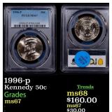 1996-p Kennedy Half Dollar 50c ms67 PCGS