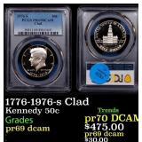 1776-1976-s Clad Proof Kennedy Half Dollar 50c pr6