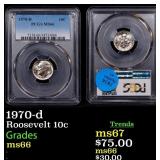 1970-d Roosevelt Dime 10c ms66 PCGS