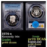 1974-s Proof Kennedy Half Dollar 50c pr69 dcam PCG