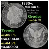1880-o Morgan Dollar $1 ms64+ PL SEGS