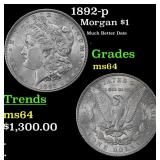 1892-p Morgan Dollar $1 ms64 SEGS