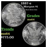 1887-s Morgan Dollar $1 ms64 SEGS
