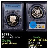 1978-s Proof Kennedy Half Dollar 50c pr69 dcam PCG