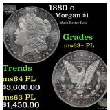 1880-o Morgan Dollar $1 ms63+ PL SEGS