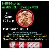 BU Shotgun Lincoln 1c roll, 1984-p 50 pcs Dunbar W