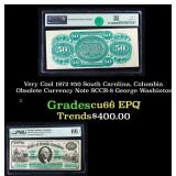 Very Cool 1872 $50 South Carolina, Columbia Obsole