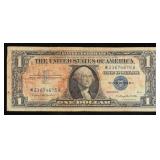 1957B $1 Blue Seal Silver Certificate Grades vf+