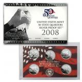 2008 United States Quarters Silver Proof Set - 5 p