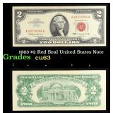 1963 $2 Red Seal United States Note Grades Select