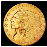 ***Major Highlight*** 1912-p Gold Indian Quarter E