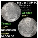 1880-p Morgan Dollar TOP POP! $1 ms67 SEGS