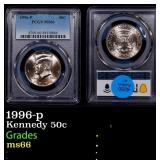1996-p Kennedy Half Dollar 50c ms66 PCGS
