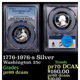 1776-1976-s Silver Proof Washington Quarter 25c pr