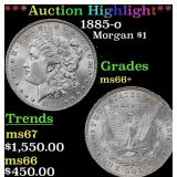 ***Major Highlight*** 1885-o Morgan Dollar $1 ms66