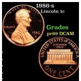 1986-s Proof Lincoln Cent 1c Grades GEM++ Proof De
