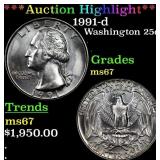 ***Auction Highlight*** 1991-d Washington Quarter