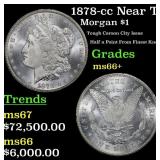 1878-cc Morgan Dollar Near Top Pop! $1 ms66+ SEGS