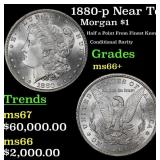 1880-p Morgan Dollar Near Top Pop! $1 ms66+ SEGS