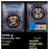 1996-p Kennedy Half Dollar 50c ms67 PCGS