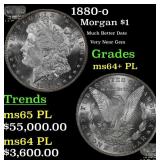 1880-o Morgan Dollar $1 ms64+ PL SEGS