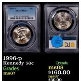 1996-p Kennedy Half Dollar 50c ms67 PCGS