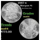 1887-s Morgan Dollar $1 ms64 SEGS