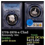 1776-1976-s Clad Proof Kennedy Half Dollar 50c pr6