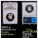 2007-s Proof Kennedy Half Dollar 50c pr69 dcam NGC