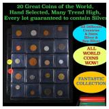 20 Great Coins of the World, hand selected, many t