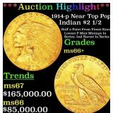 ***Major Highlight*** 1914-p Gold Indian Quarter E