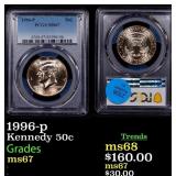 1996-p Kennedy Half Dollar 50c ms67 PCGS